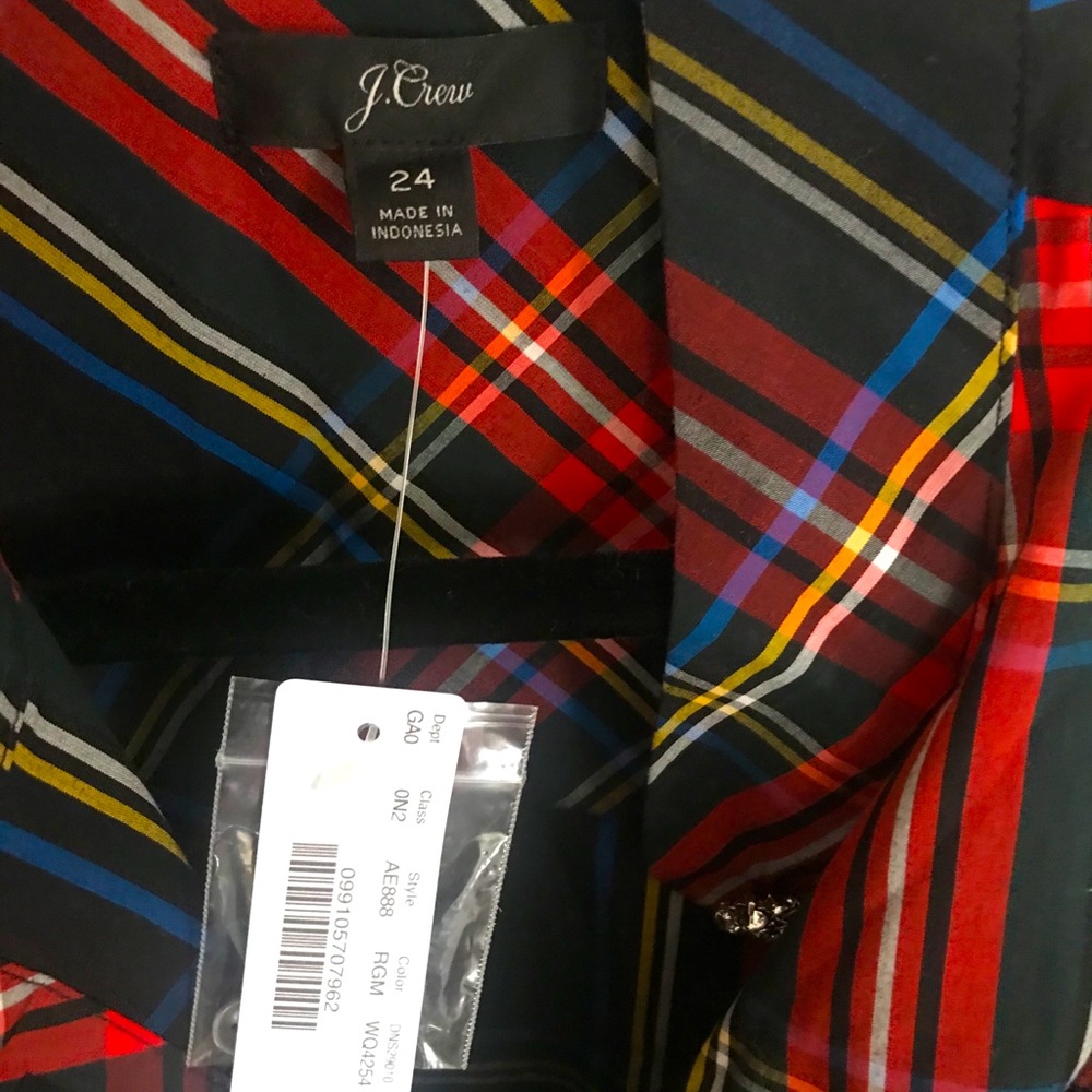 J crew Christmas plaid tunic